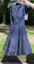 Navy Blue, Mac Duggal Semi-Formal/Formal Tank Dress