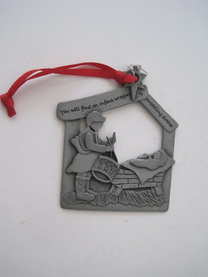 CAMCO Metal Nativity Ornament Vintage