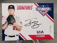 Tyler Brown 2020 USA Baseball Stars & Stripes Autograph /499 CNT-TB Astros 