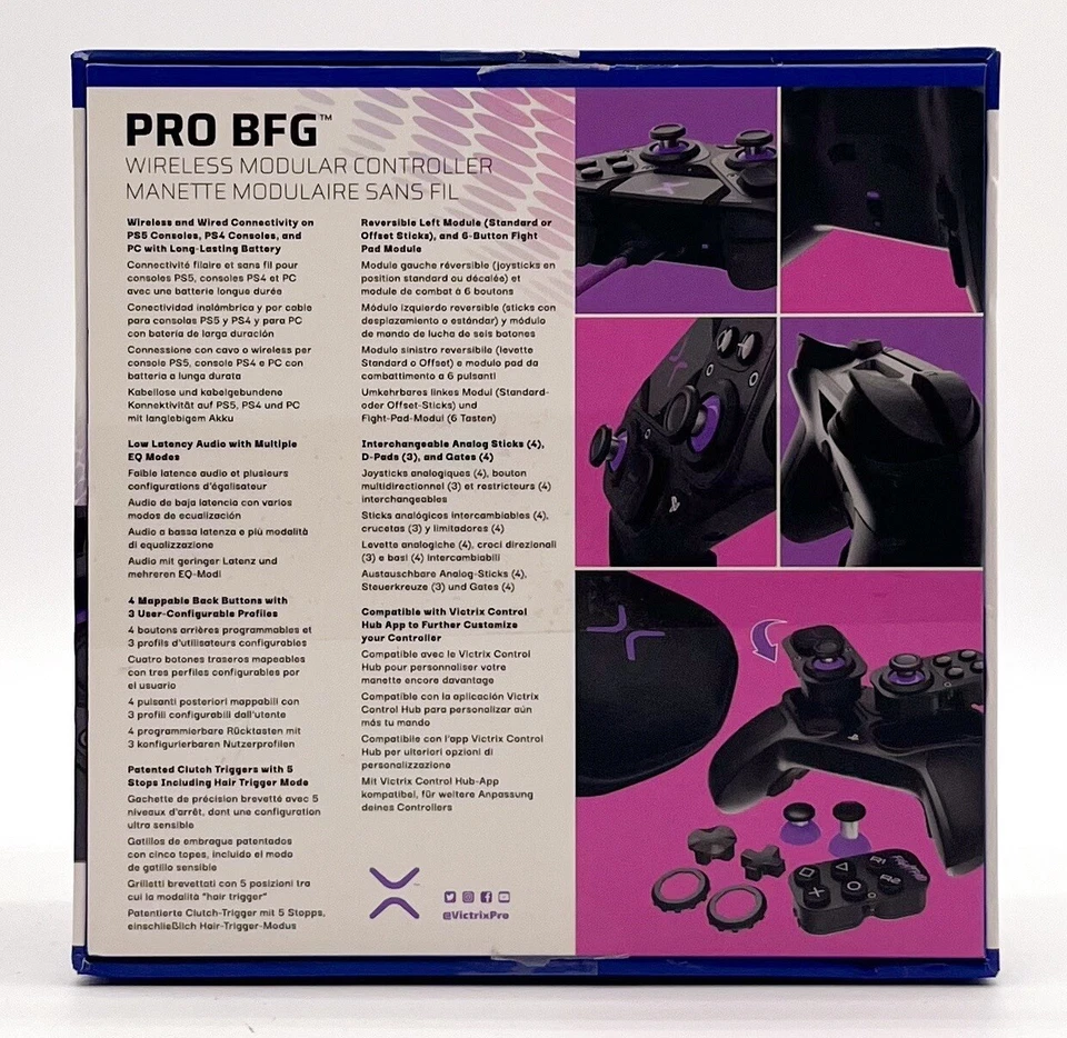 PDP Victrix Pro BFG Video Game Controller 052-002-BK for Sony Playstation 5 / 4 - Image 3 of 4