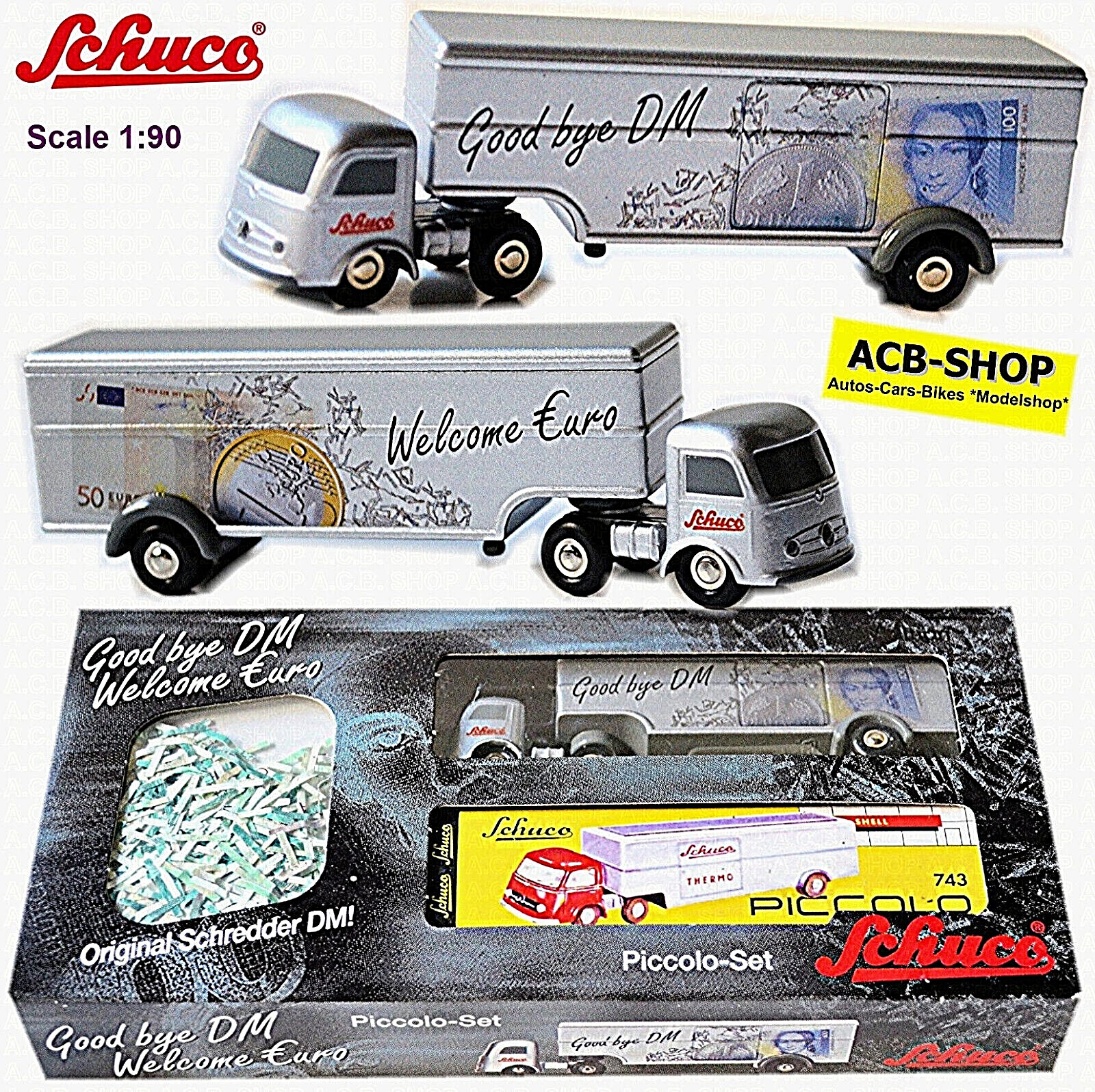 Mercedes-Benz Lps 328 KOSZ. Goodbye DM - Welcome Euro 1:90 Schuco Piccolo 01838