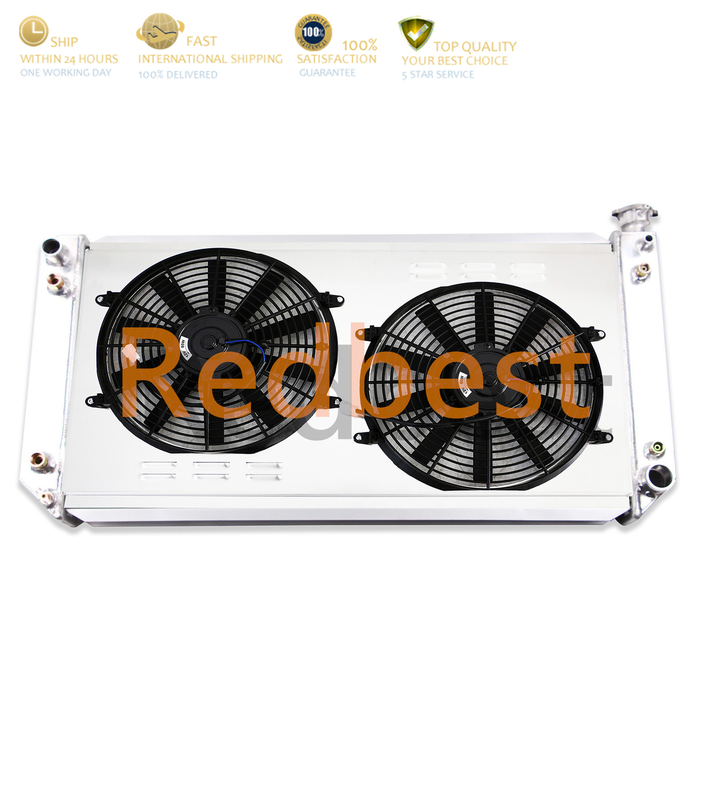 3Row Radiator+Fan Shroud For 88-2000 Chevy C/K Truck 1500 2500 3500 5.7L-7.4L V8