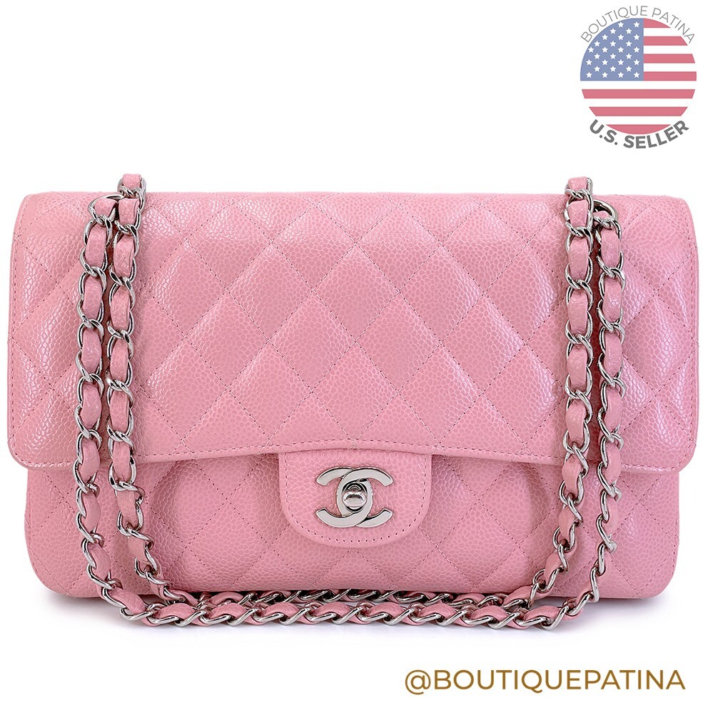 Chanel 2006 Vintage Sakura Pink Caviar Medium Classic Double Chanel 2006 Vintage Sakura Pink Caviar Medium Classic Double