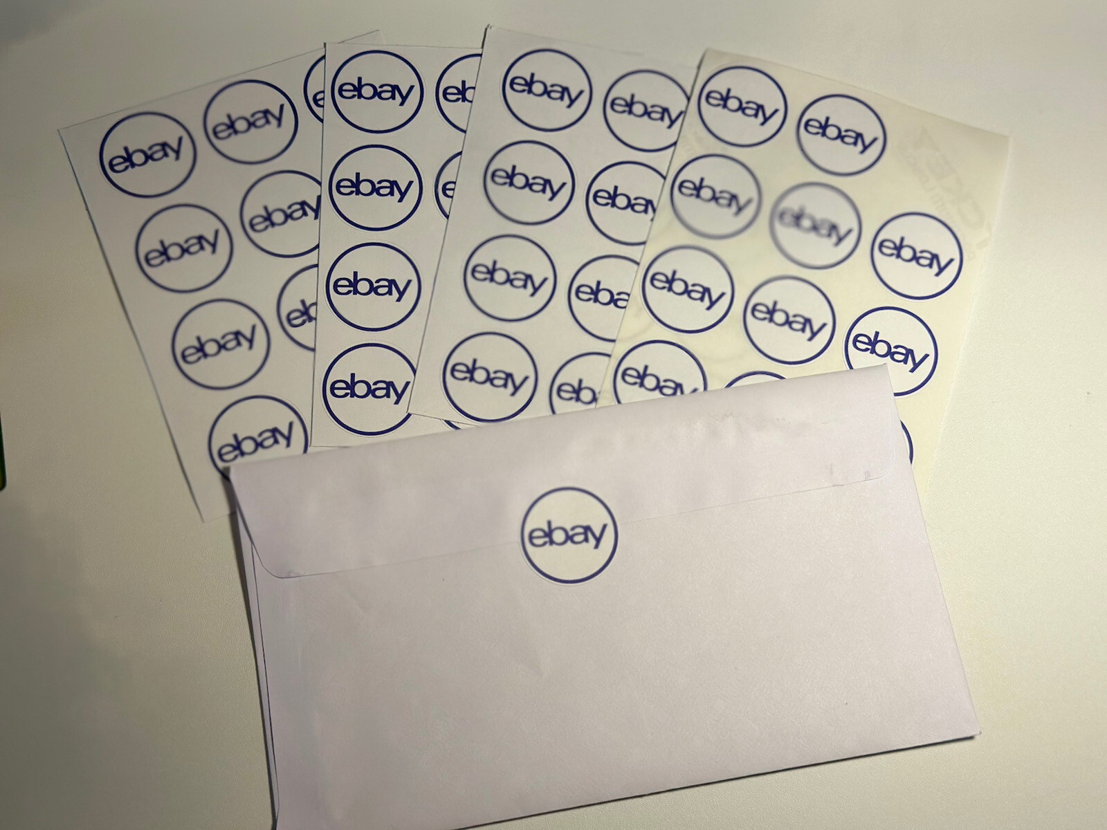 Ooak Rd357 Ebay Stickers 48 - 1” Round eBay Stickers For Shipping Letters Packaging Mail Purple ...