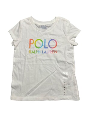 Polo Ralph Lauren Casual Big PRL Print Short Sleeves Shirt for Girls (Size 6)