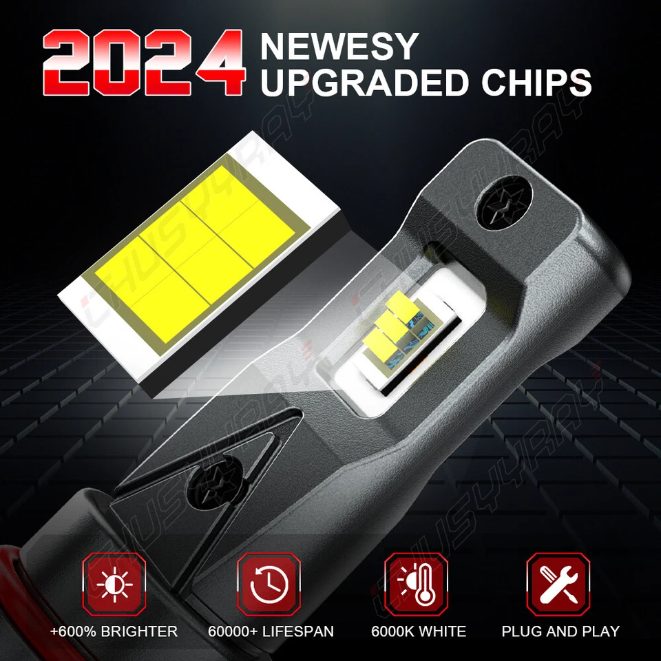 KIT COMBINADO DE FAROS ANTINIEBLA LED blancos 6 piezas para Hyundai Scoupe 1993-1995 Foto 4 de 4