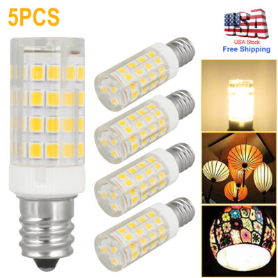 5X Warm/Cool White E12 LED Corn Bulb Light Candelabra Ceiling Fan Lamp Daylight 