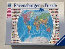 Ravensburger Jigsaw Puzzle 1000 Pc No 19633 3 World Map Repogle Globe 2016