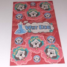 JFL Scratch and Sniff Stickers WET DOG Scent Full Sheet Dr Stinky's Smelly