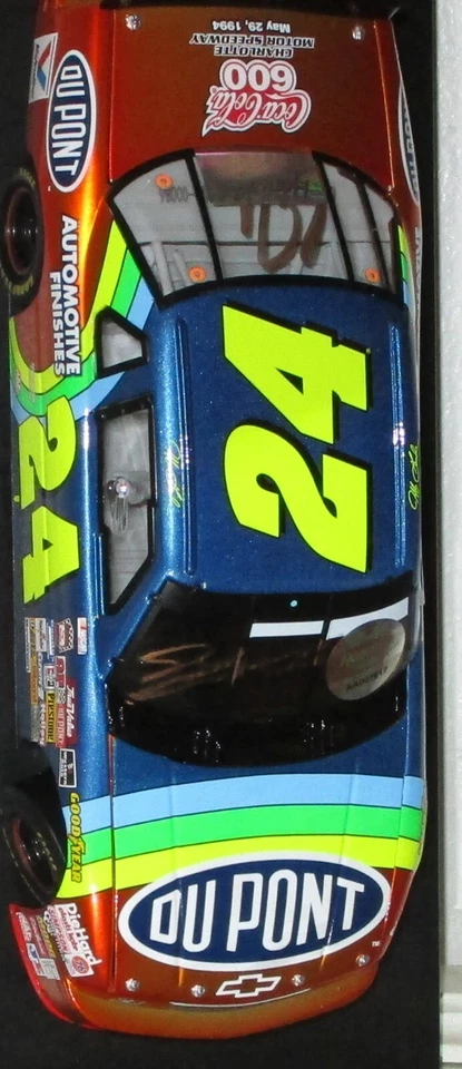 Jeff Gordon 1994 #24 Dupont Charlotte Win doble autografiado acabado caramelo auto #36 Foto 4 de 4
