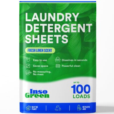 Laundry Detergent Sheets 100 Loads Eco Washer Sheets Detergent Zero Plastic Jugs