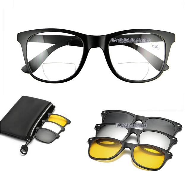 Lined bifocal Reading glasses Polarized Sun reader Frame+3