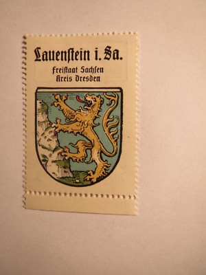 Lauenstein in Sachsen / Reklamemarke Kaffee Hag - Wappen