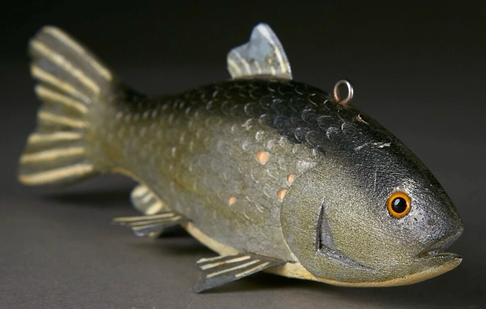 DE COLECCIÓN BROOKS BIG JOHN LDF WISCONSIN PEZ LANZA SEÑUELO FOLCLÓRICO PESCA ARTE SEÑUELO Foto 3 de 4