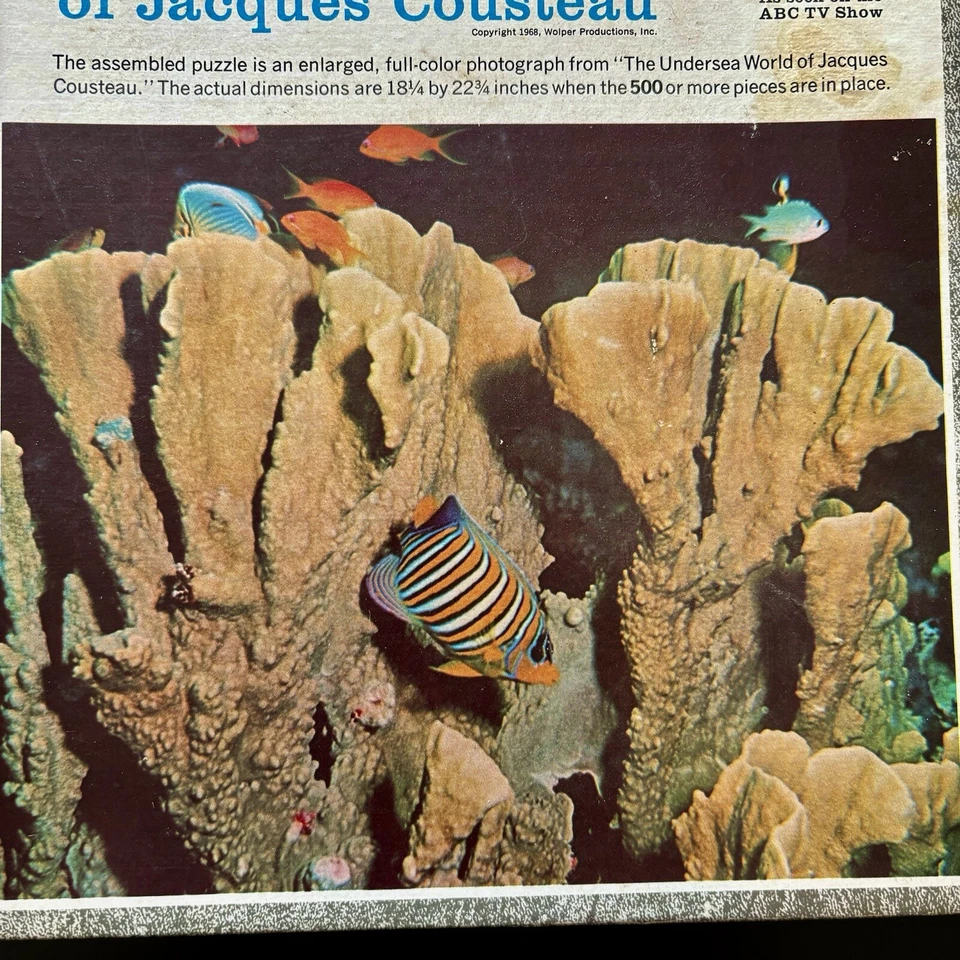 Rompecabezas de colección THE UNDER SEA WORLD OF JACQUES COUSTEAU Parker Bros Coral Foto 2 de 4