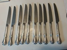Reed & Barton BRISTOL MATTE Dinner Knives – Set of 10, 18/8 Stainless, 9.5"