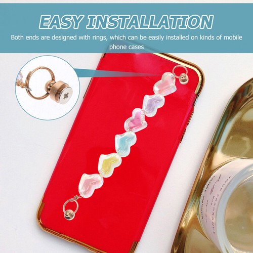 3 Pieces Mobiltelefon Anti-Fall-Kette Handydekoration Telefonanhänger Süß - Zdjęcie 3 z 12