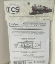TCS M4P-3.5" - 1392 - HO SCALE - DCC DECODER 4 Function 1.0 / 2.0 Amp 