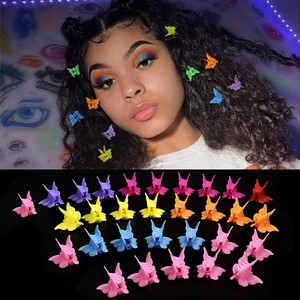 20 50 100 Pcs Cute Butterfly Hair Clips Mixed Color Mini Hairpins