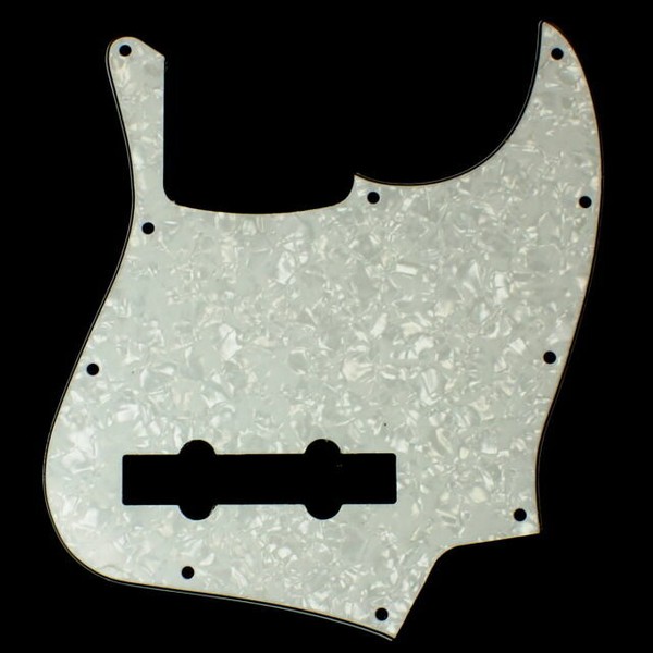 Custom Guitar Pickguard for Jazz Bass 5 String JB 4ply White Pearl