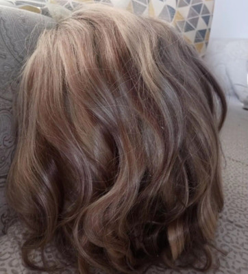 mega trend highlights ombre balayage europäisch 100% Echthaar wellig Perücke