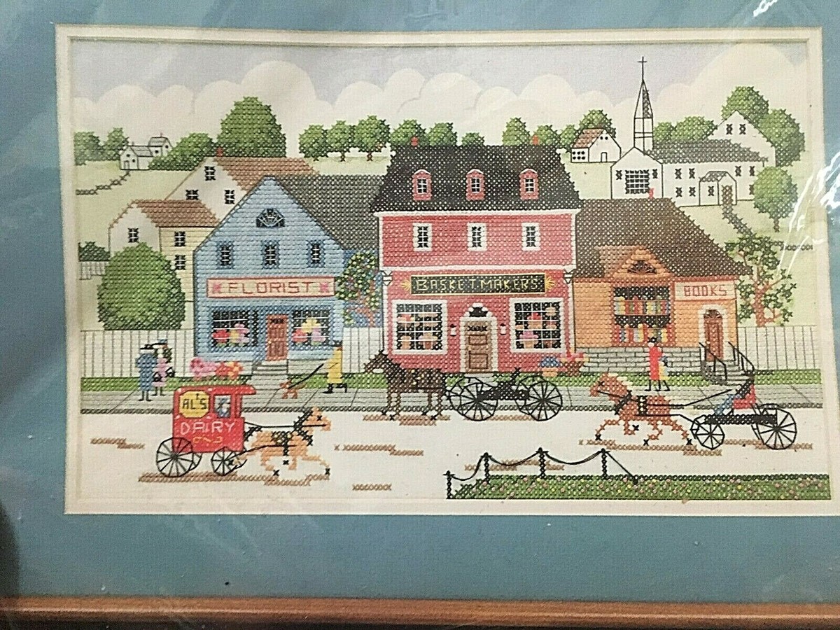 DOWN MEMORY LANE Dimensions Stamped Cross Stitch kit # 3116