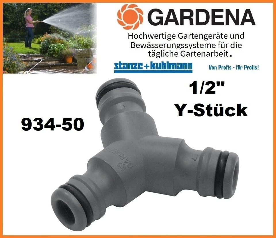 Gardena 2934-50 Y-Stück Steckkupplung, 13mm (1/2") Ø Classic-System Verteiler - Bild 1 von 1