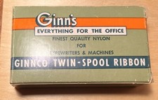 Vintage Typewriter Ribbon Cartridge Sealed In Original Box - Ginn’s Brand thumbnail