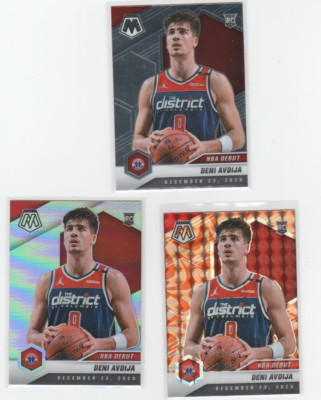 DENI AVDIJA 2020-21 MOSAIC ROOKIE LOT (3) #272 DEBUT RC SILVER ORANGE EXPLOSION