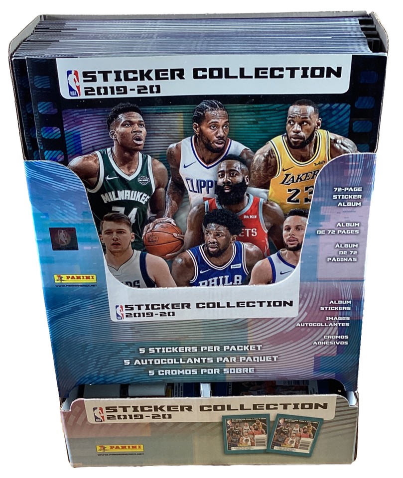 2019/20 Panini NBA Basketball Sticker Collection 75 Pack Box 25 New ...