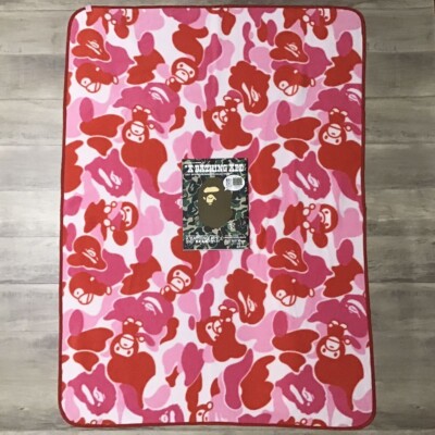 BAPE BIG fleece blanket MILO ABC camo pink A Bathing Ape | eBay