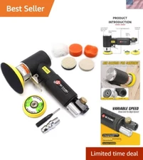 2-inch & 3-inch Mini Air Dual Action Sander with Polishing Buff Kit - 15000 RPM