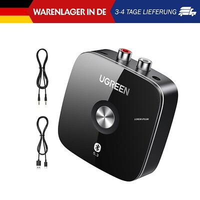 UGREEN Bluetooth 5.3 Adapter Stereoanlage Mit 3.5Mm RCA Buchse Bluetooth Aux Ada