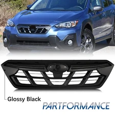 Fit For 2021 2022 2023 SUBARU Crosstrek Front Bumper Grille Grill Black Trim