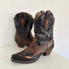 Ariat Dahlia Western Boot Brown Leather ATS Cutter Toe Cowgirl Dancing Womens 9B