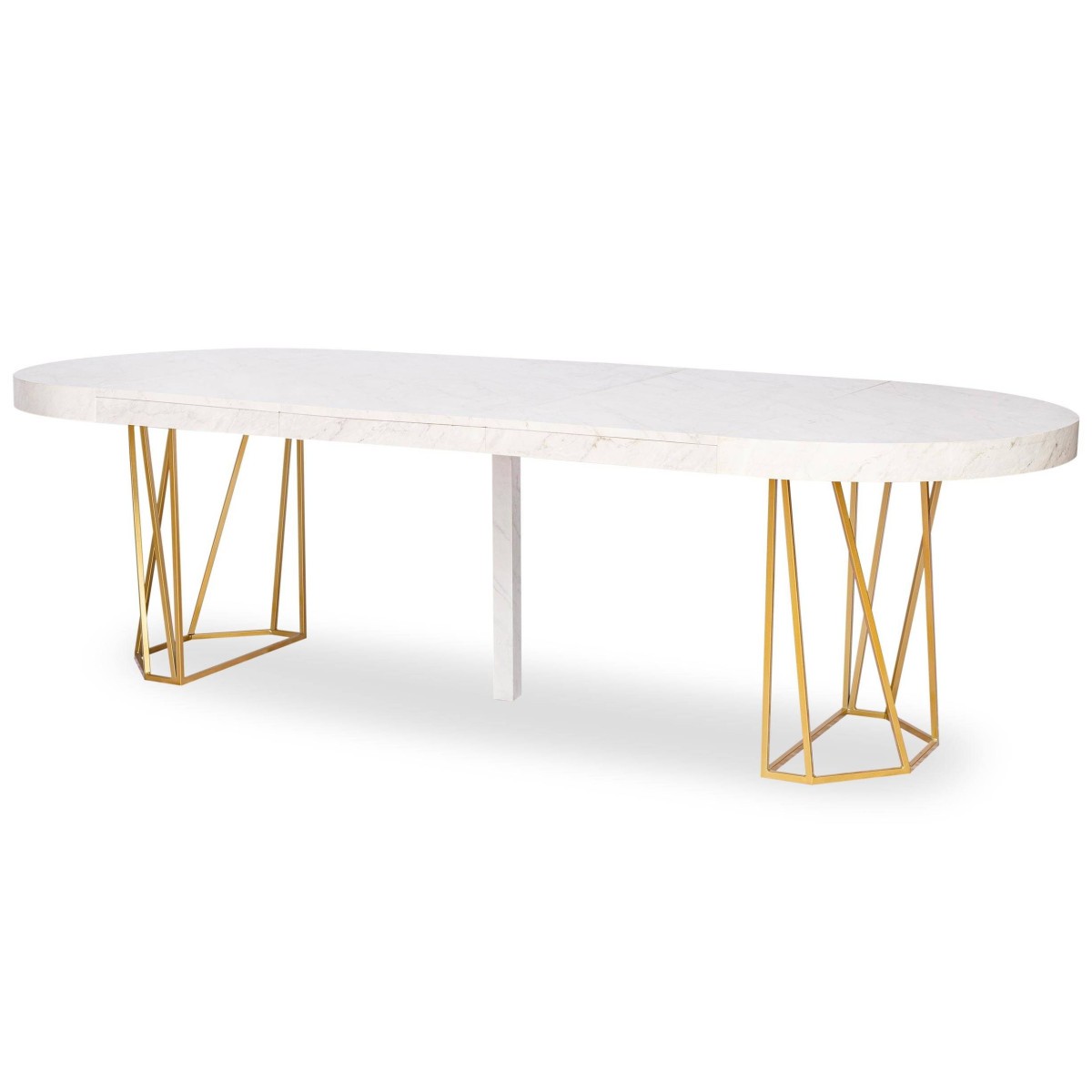 Table de repas extensible Janina avec rallonges 110-260 cm
