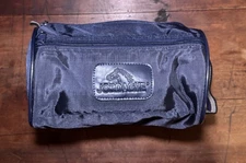 Vintage 1990s Jordache Mini Duffel Bag 2-Pocket Navy Blue Nylon 10x7x6”