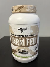 NEW Axe & Sledge Farm Fed Grass-Fed Whey Protein Isolate 2lbs Vanilla Milkshake