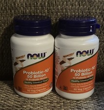 2 Probiotic-10 50 Billion 50 Veg Capsules Each By Now Foods 7/2025