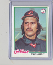 1978 Topps Baseball #122 Dennis Eckersley HOF Cleveland Indians
