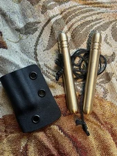 Brass Handle Garrote With Kydex Sheath