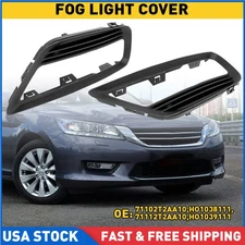 2pcs Black Molding Front fog Cover Trim For Honda Accord Sedan 2013 2014 2015