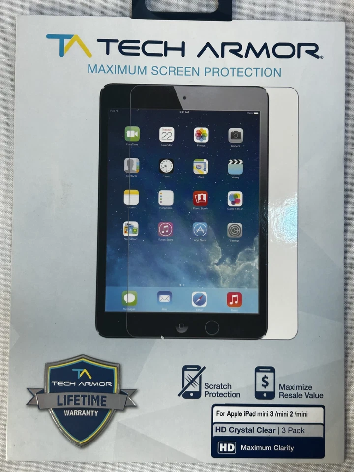 Speck IPad Mini Case Blue & Tech Armor Screen Protection Bundle - Image 4 of 4