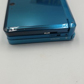 Nintendo 3DS Aqua Blue Console Bundle + Charger + SD Card + I Spy Castle DS Test