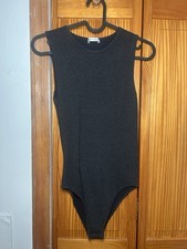 ZARA Women's Grey Sleeveless One Piece Bodysuit Size S
