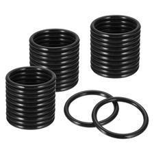 32Pcs Dream Catcher Rings, 1.7" Plastic Macrame Wreath Floral Round Hoop, Black