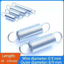 Wire Dia 0.9mm Expansion Spring Galvanized Tension Extension Extending Springs