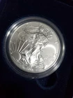 2011 W .999% Silver American Eagle Original Burnished Coin W/box And Coa, Beauty
