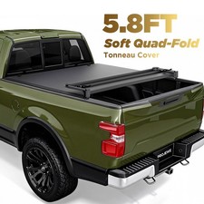 4-fold Tonneau Cover For 2019-2026 Chevy Silverado Sierra 1500 5.8ft Truck Bed