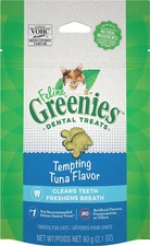 Greenies Feline Adult Cat Dental Treats Tempting Tuna 2.1 oz   (2 pack)